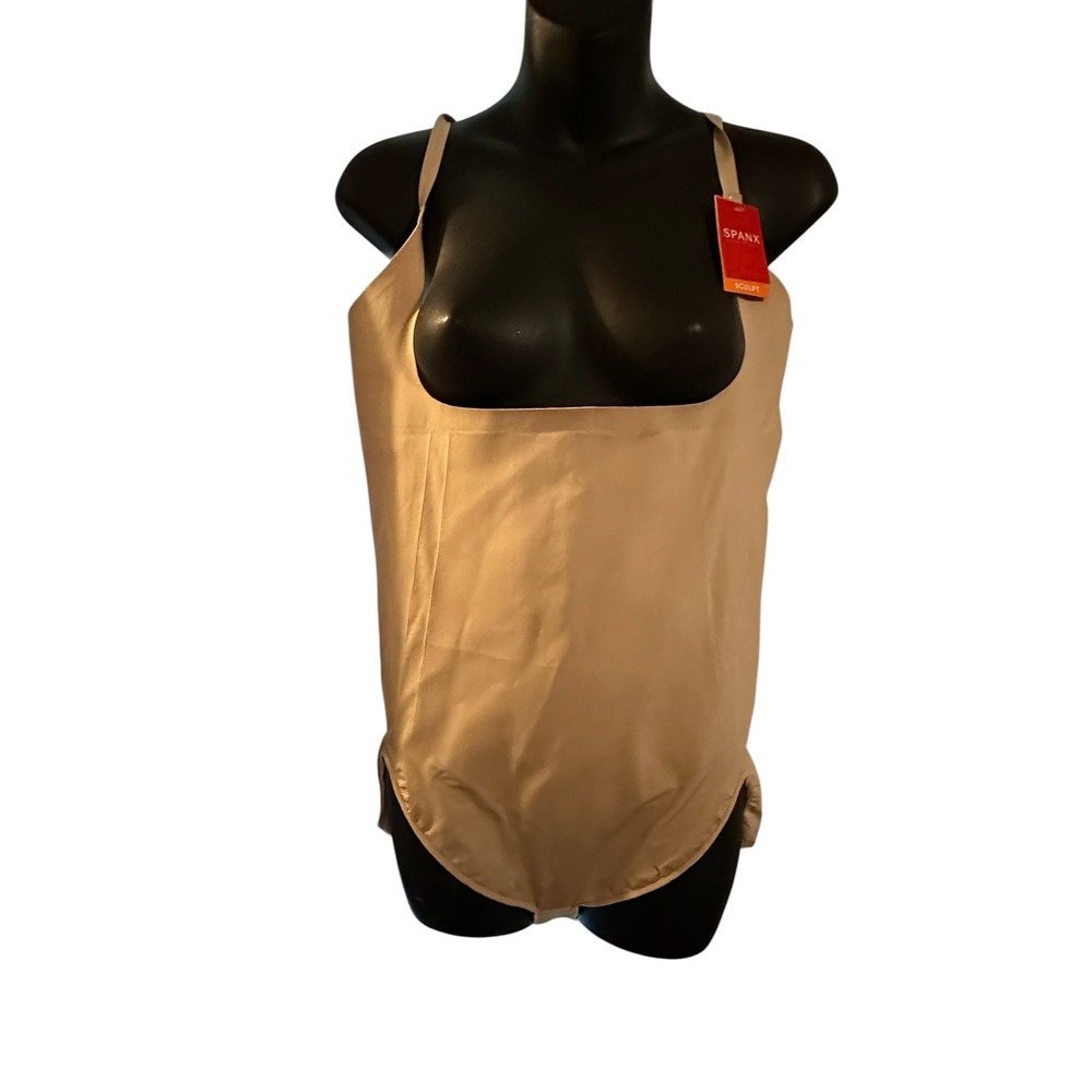 NWT Spanx OnCore Open-Bust Panty Bodysuit Soft Nude 3X 10129P Sculpt Shapewear